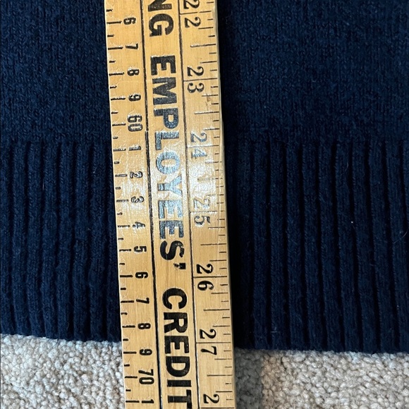 LOFT Navy and White Fair Isle Tunic Turtleneck Sweater Size Small - Picture 8 of 8